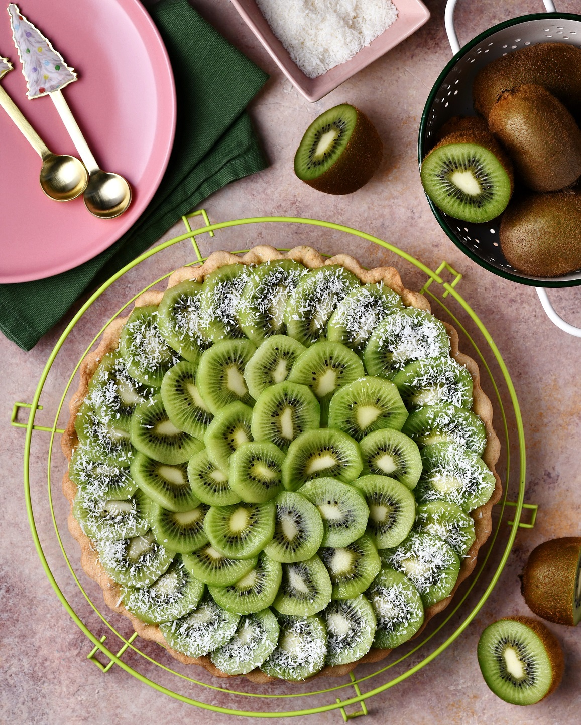 კივის ტარტი ქოქოსის კრემით